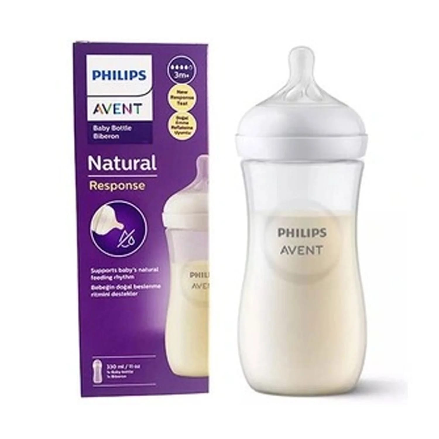 Philips Avent Natural Response Baby Bottle for 3+ Months (260ml)