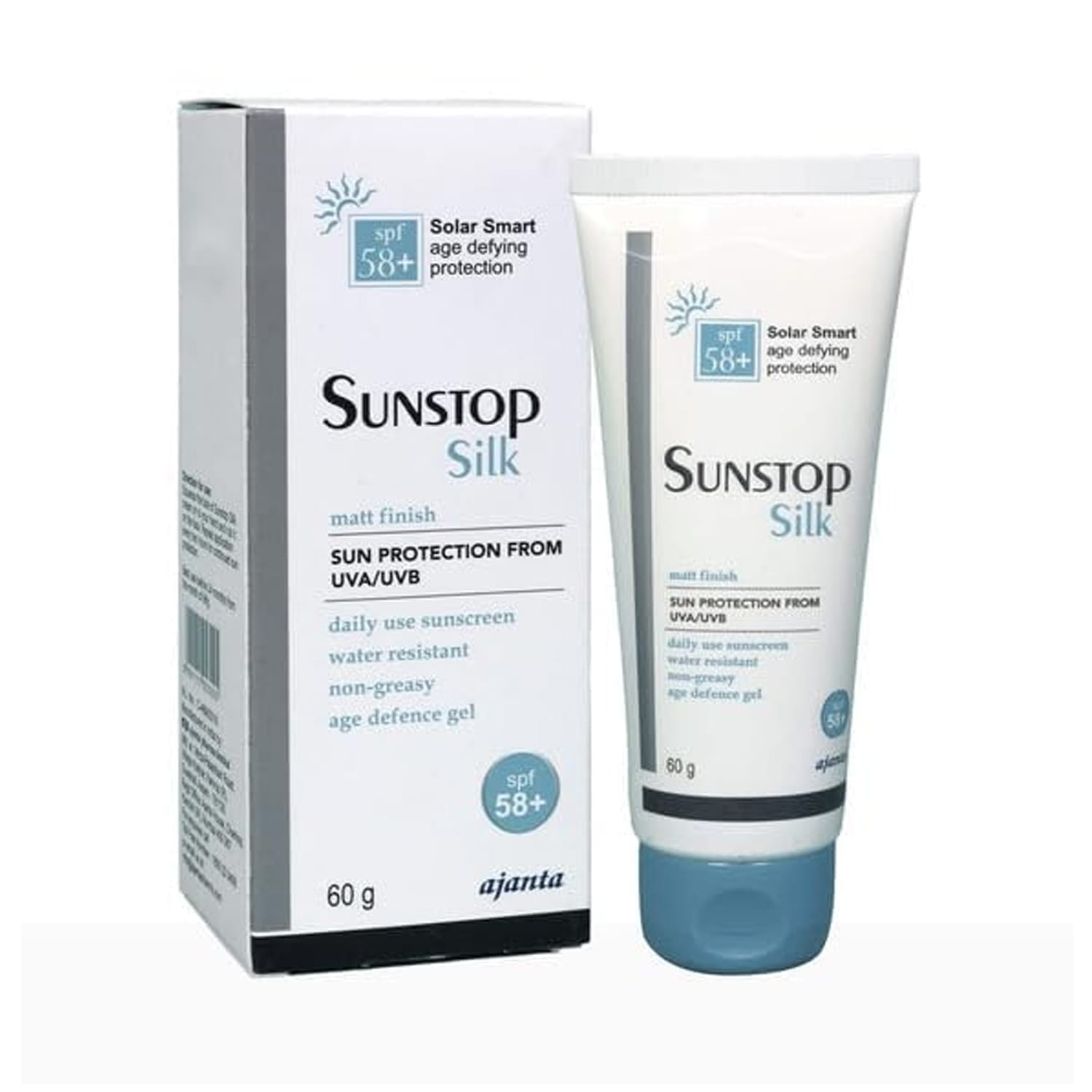 Sunstop Silk SPF 58+ Sunscreen Cream with Age Defense 60 gm