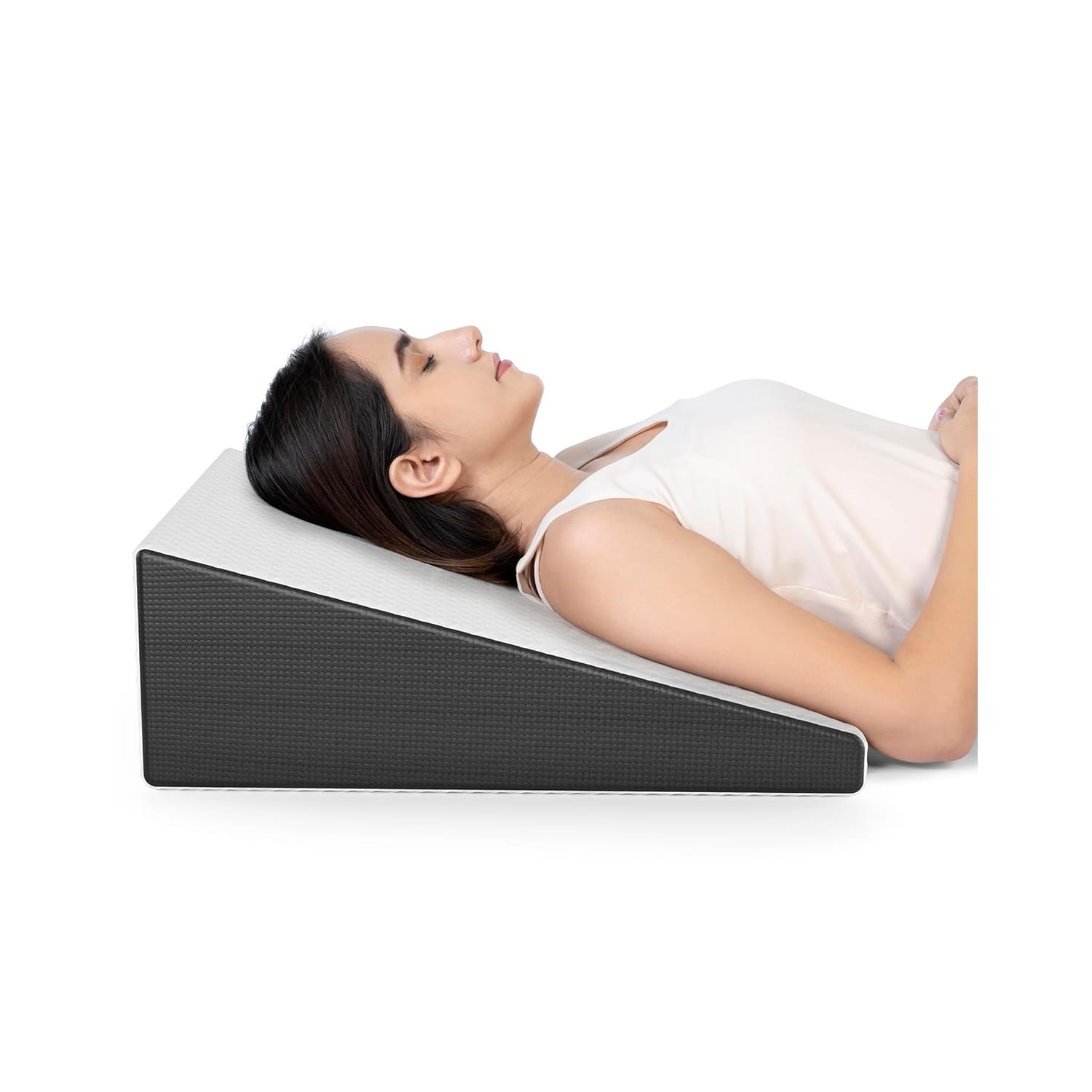 Fovera Adjustable Acid Reflux Bed Wedge Orthopedic Support (Velvet Dual Color) - Medium 7 Inches