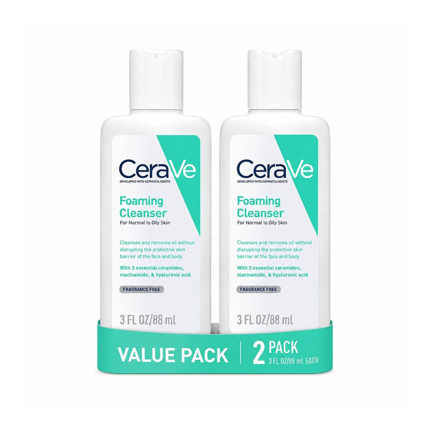 CeraVe Foaming Cleanser 88 ml (Pack of 2)