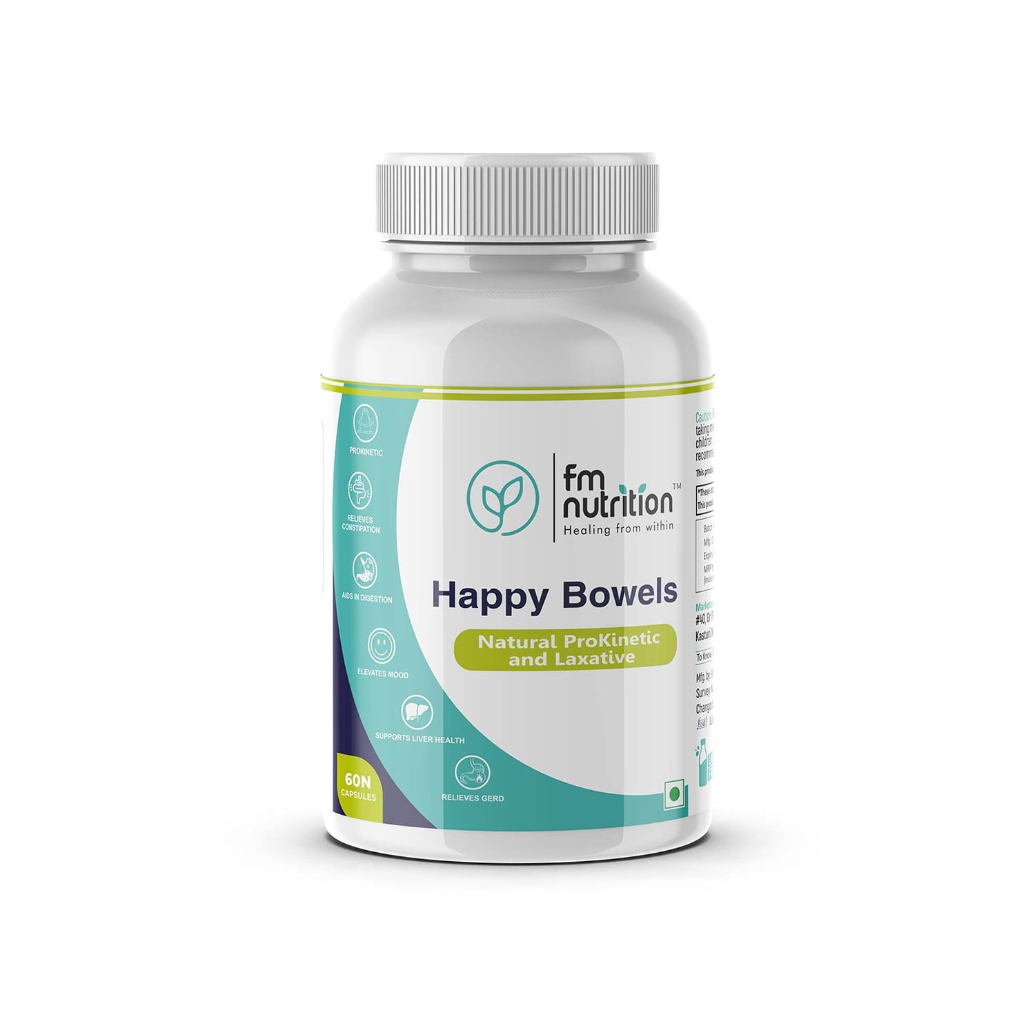 FM Nutrition Happy Bowels Capsule - 60 Capsules