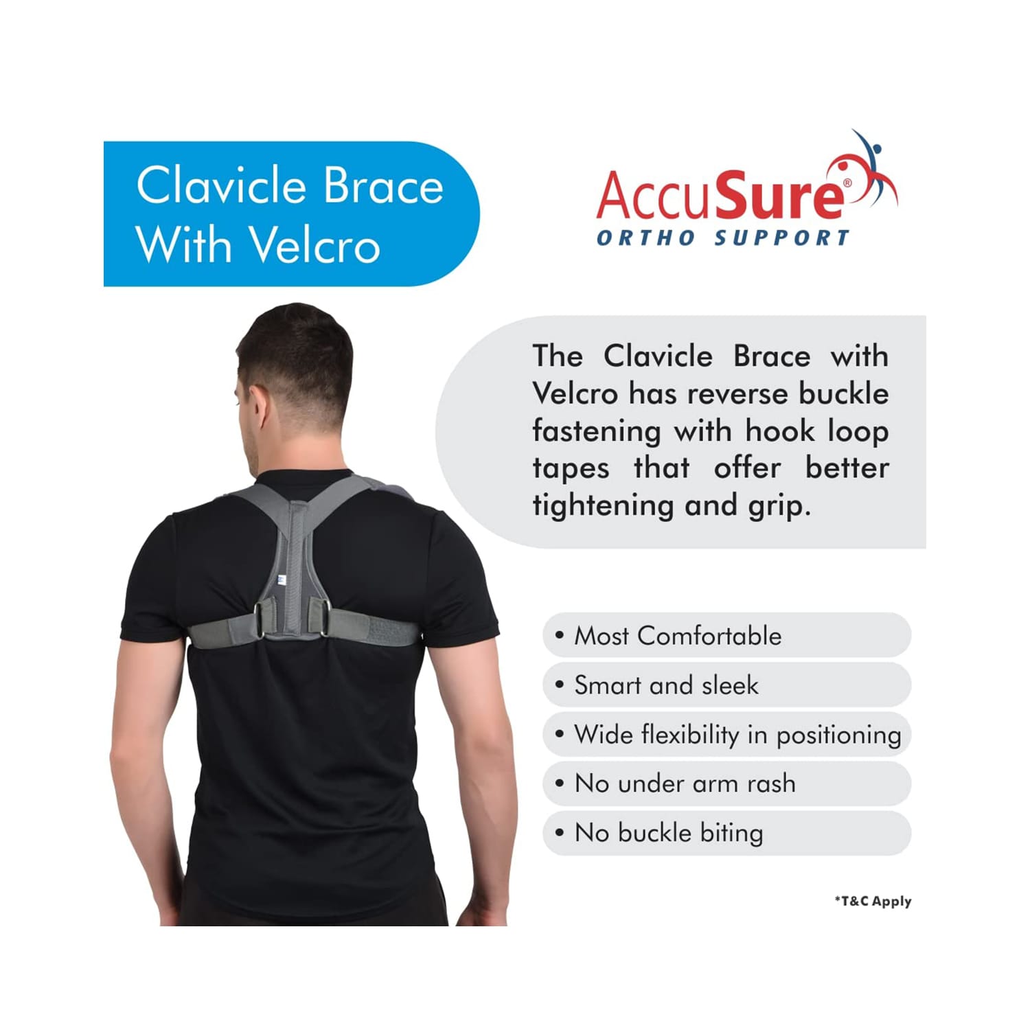 Accusure Clavicle Brace with Velcro XL (C3)