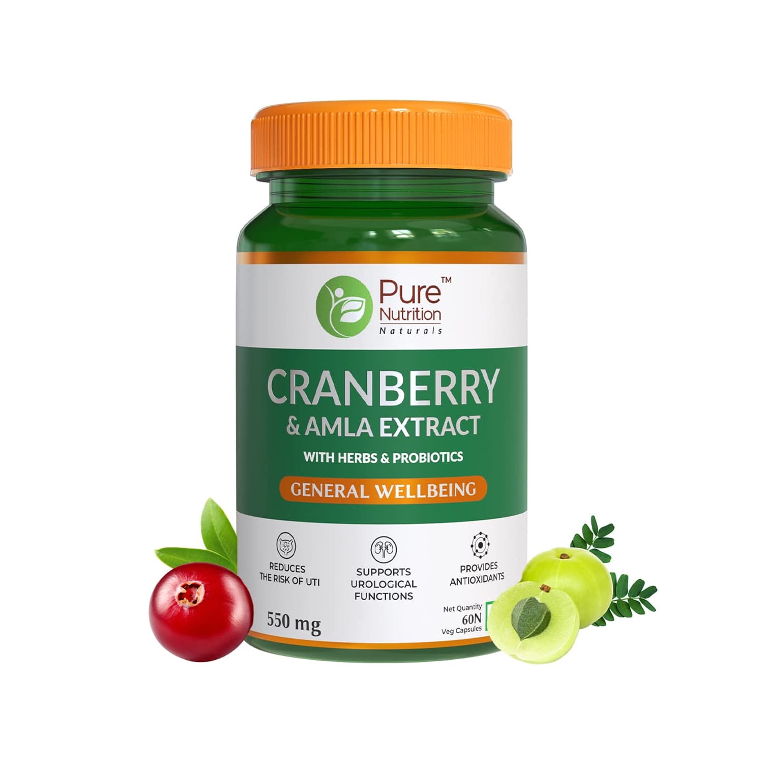 Pure Nutrition Cranberry & Amla Extract (60veg capsules)