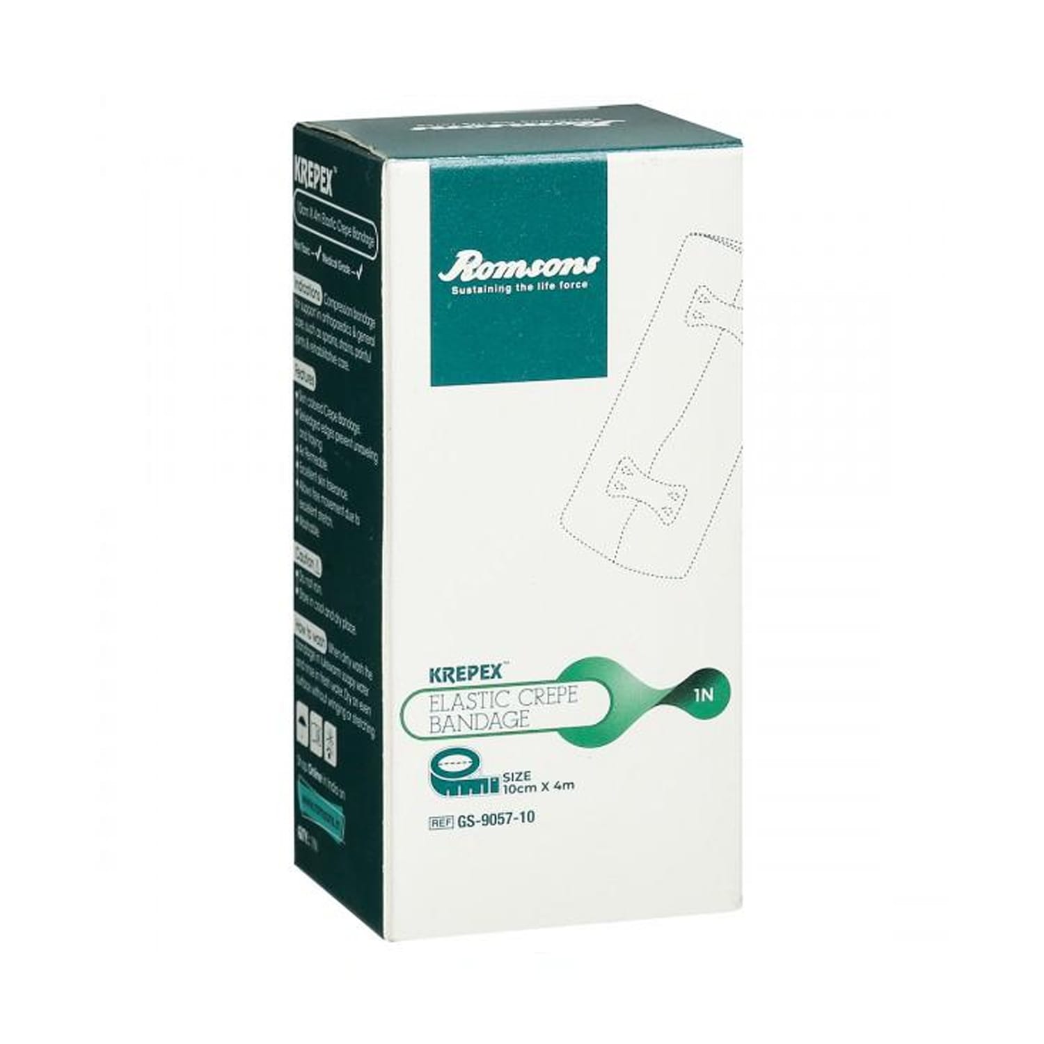 Romsons Agility Krepex Elastic Crepe Bandage 10x4cm (GS-9057)