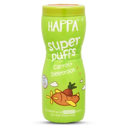 Happa Carrot with Beetroot Melts Super Puffs, 8 Months+ 40g