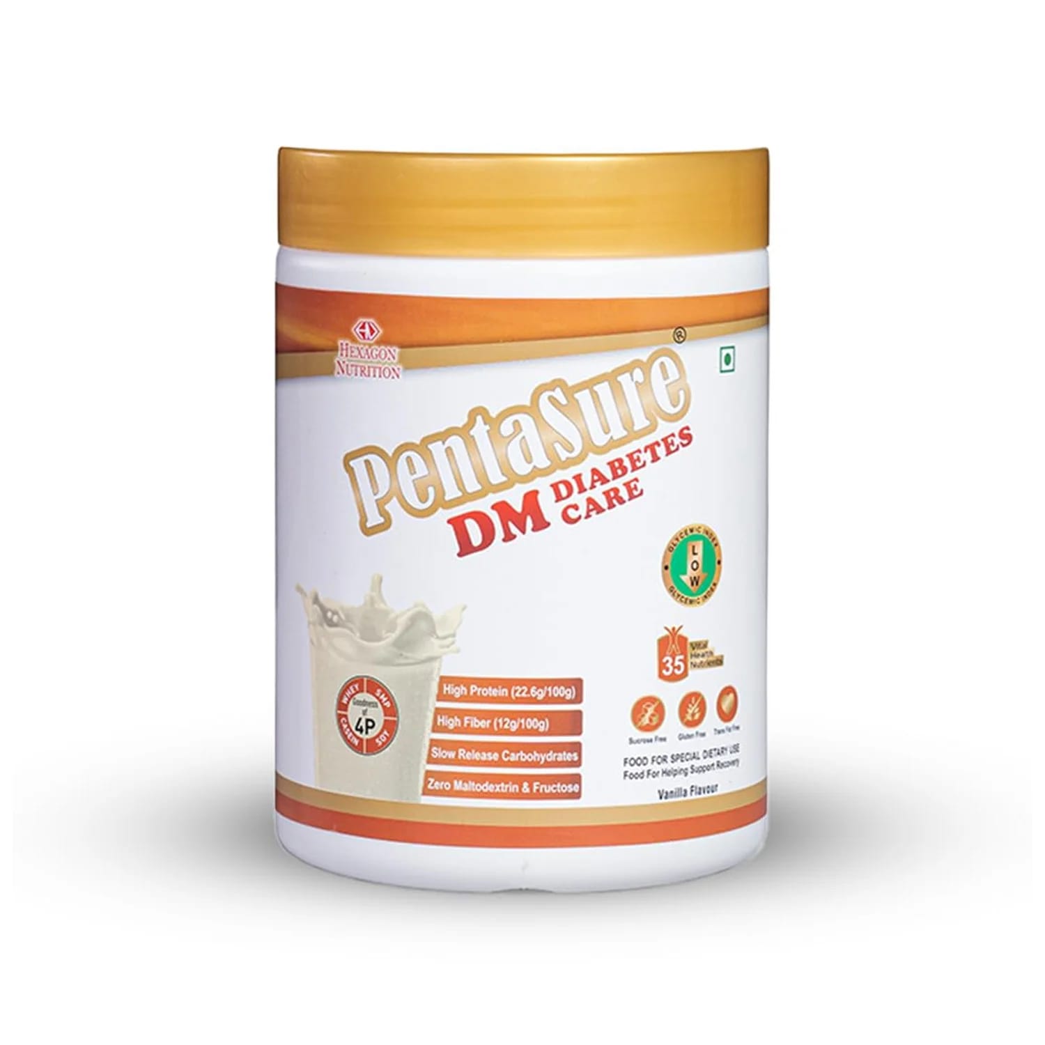Pentasure Dm Vanilla Diabetes Care Powder Vanilla Flavour Tin of 1 Kg