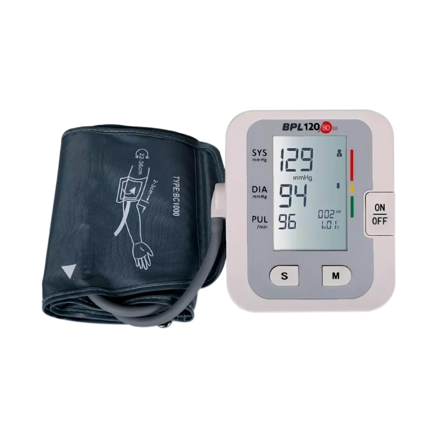 BPL Upper Arm BP Monitor B8 - (White grey)