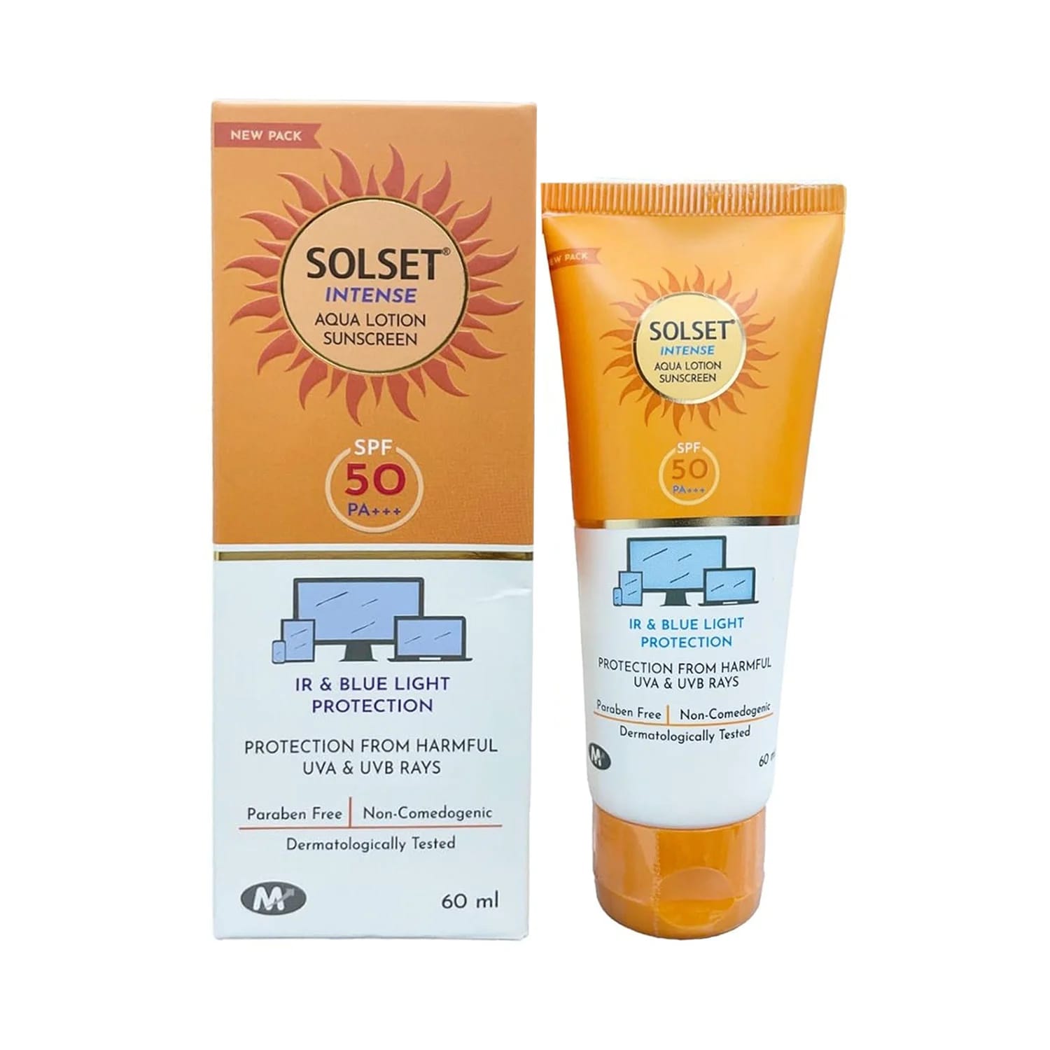 Solset Intense Aqua Sunscreen (SPF50 PA+++) Lotion 60ml