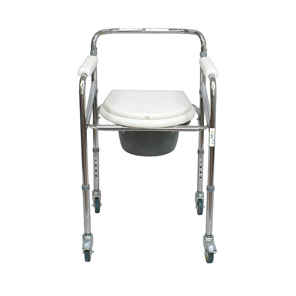 Entros Height Adjustable Commode Chair with Wheels EHS 696