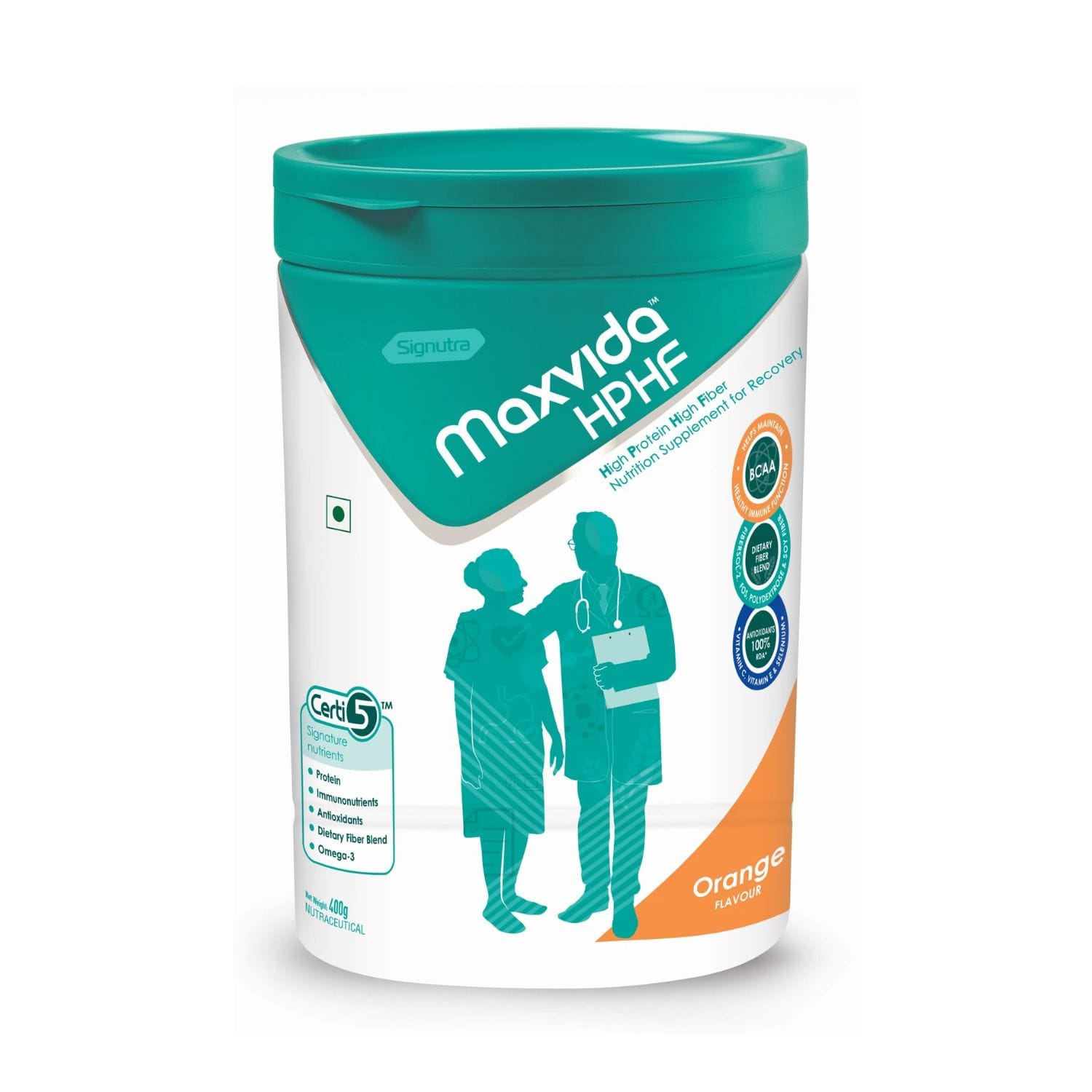 Maxvida High Protein High Fibre – Orange Flavour 400gm