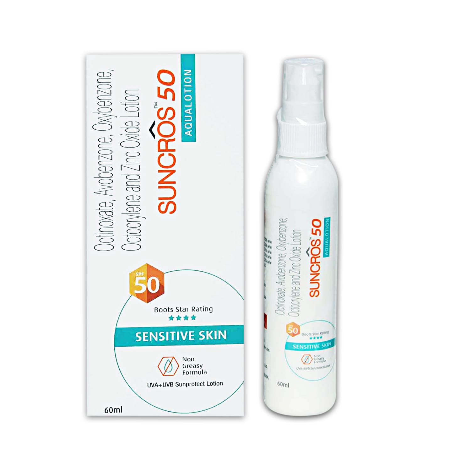 Suncros 50 Aqualotion SPF50 For Sensitive Skin - 60 ml