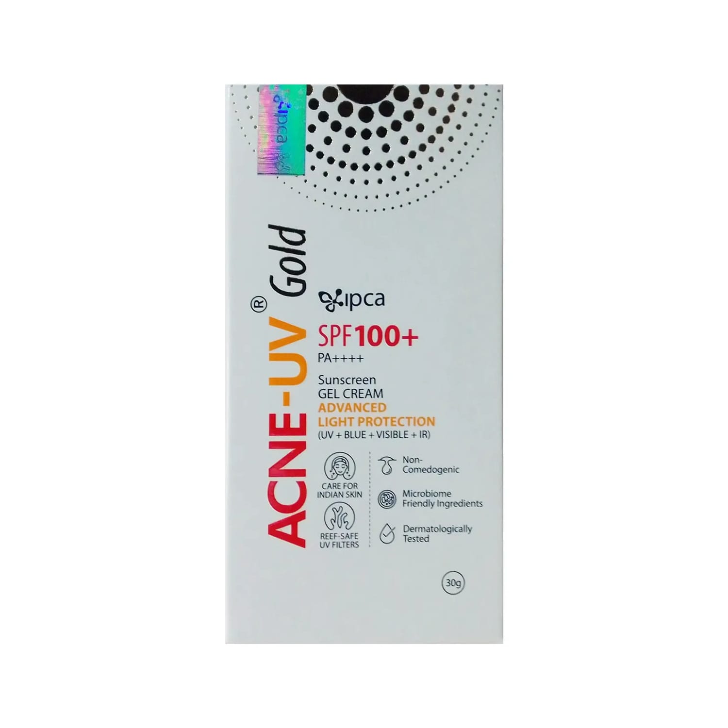 IPCA ACNE-UV Gold Sunscreen Gel Cream SPF 100+ (30gm)