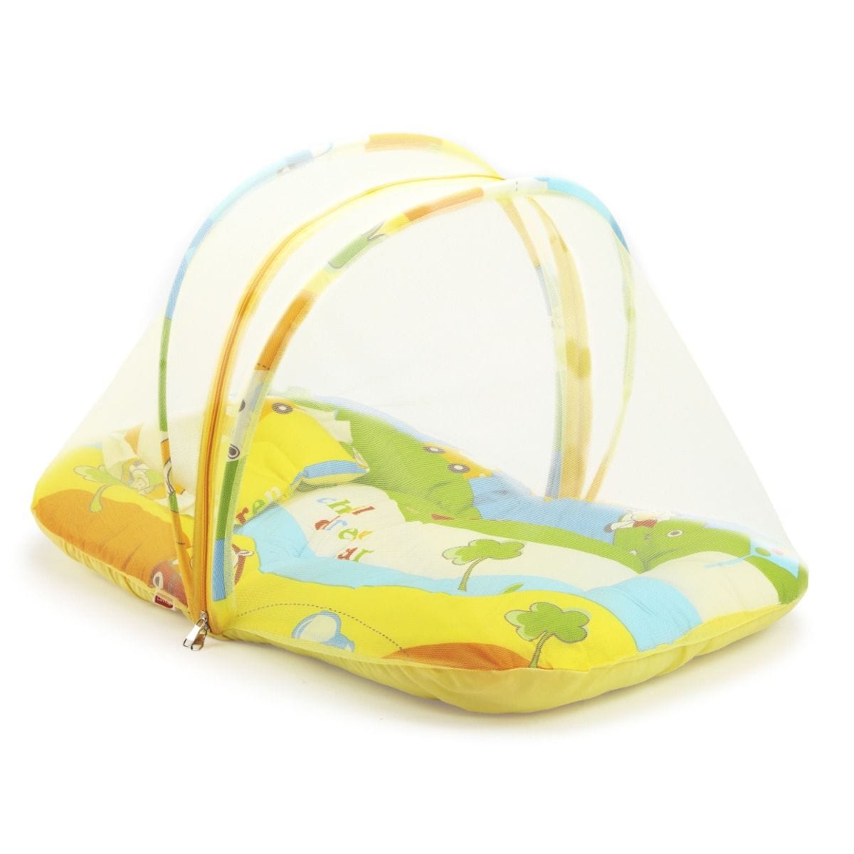 LuvLap Baby Nest with Mosquito Net- Cars Print (M.No 19184)