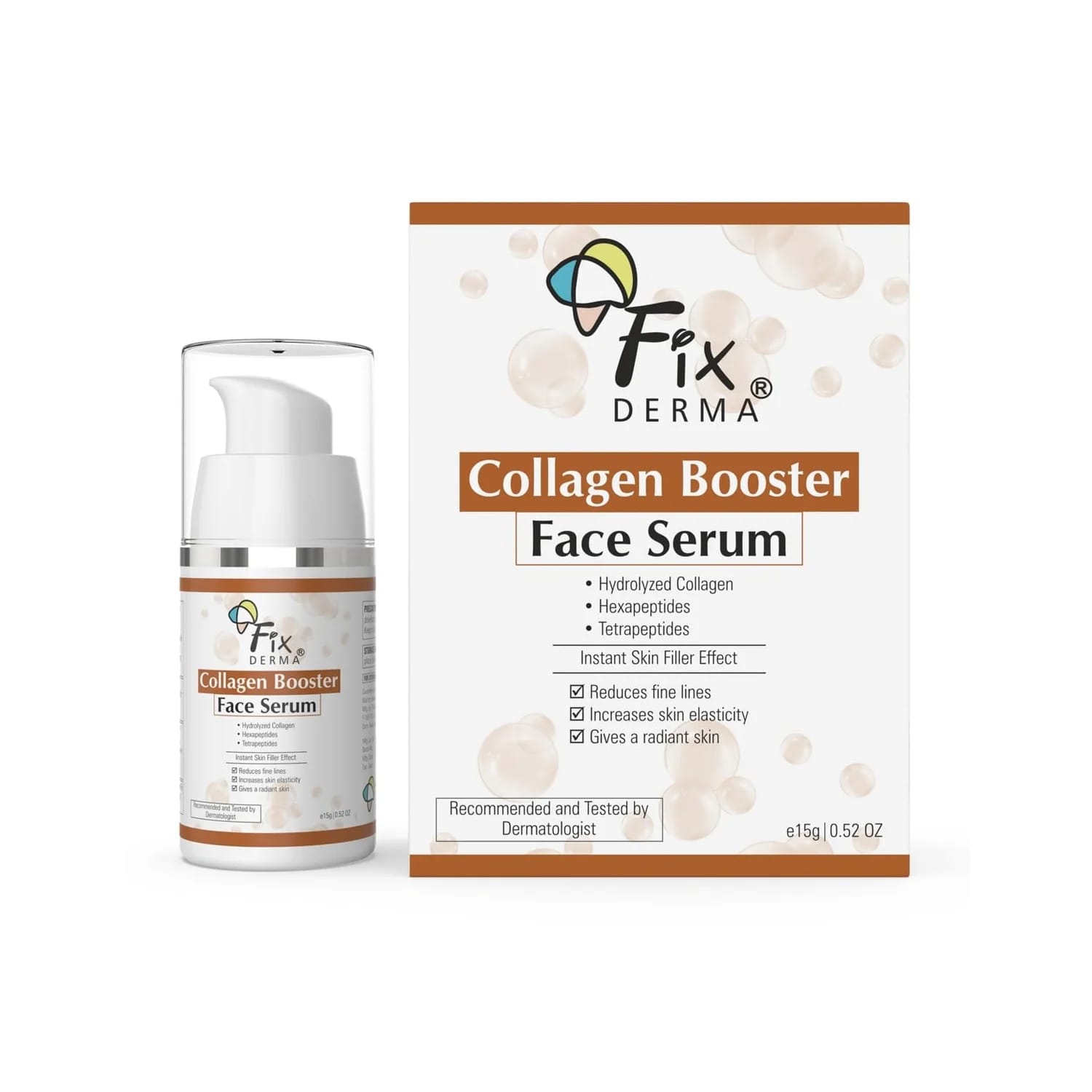 FixDERMA Hydrolyzed Collagen Booster Face Serum - 15g