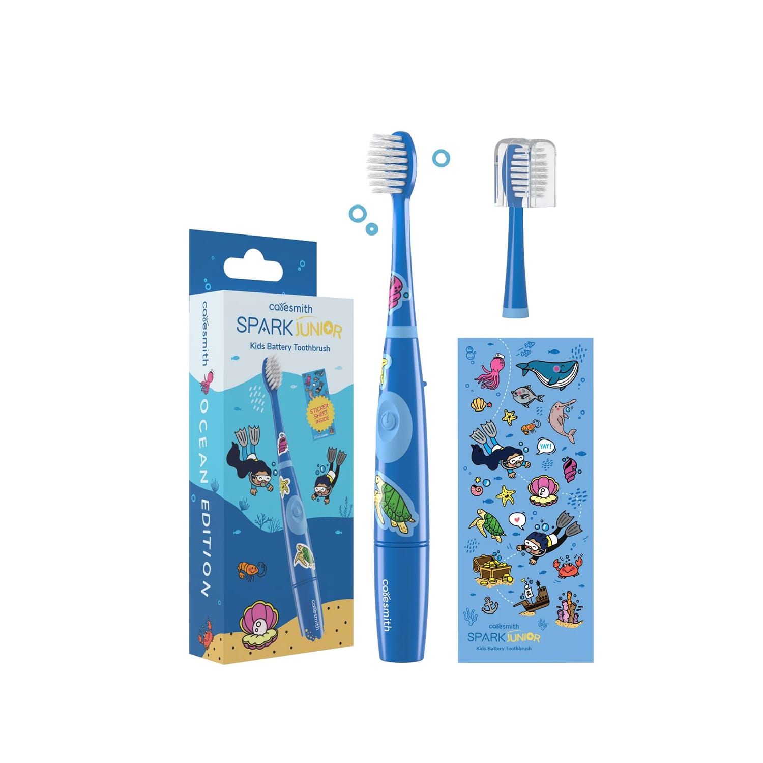 Caresmith Spark Junior Kids Battery Toothbrush - Ocean Edition