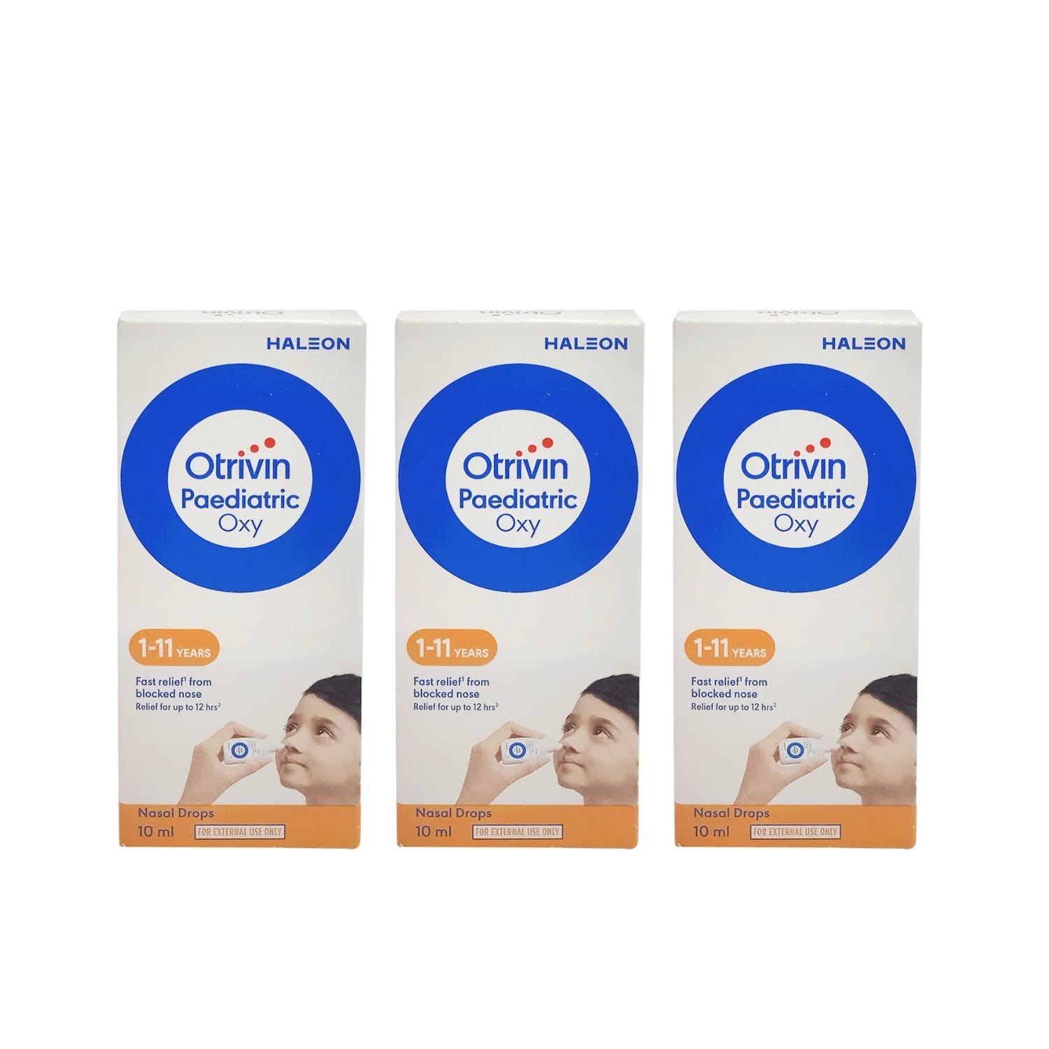 Otrivin Paediatric Nasal Drops - 10ml (Pack of 3)