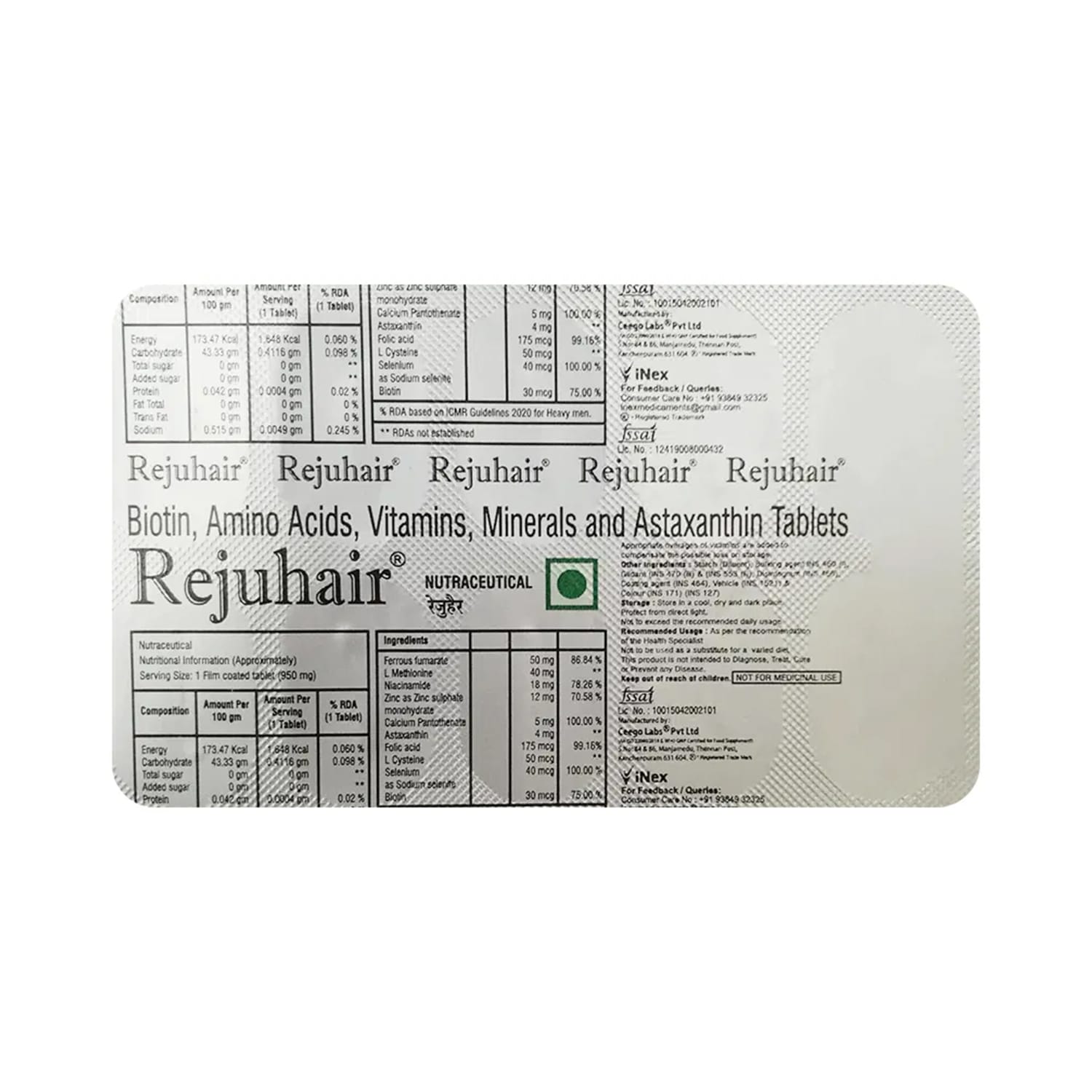 Rejuhair Tablet - (10 Tabs)
