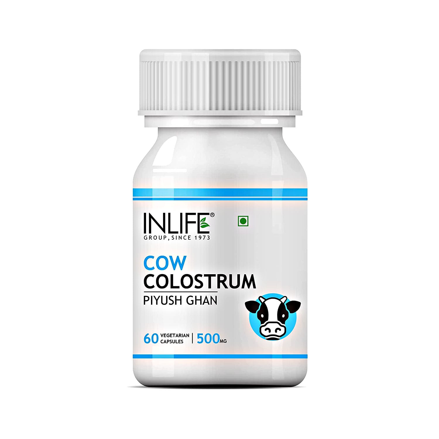 INLIFE Cow Colostrum Supplement, 500mg (60 Veg. Capsules)