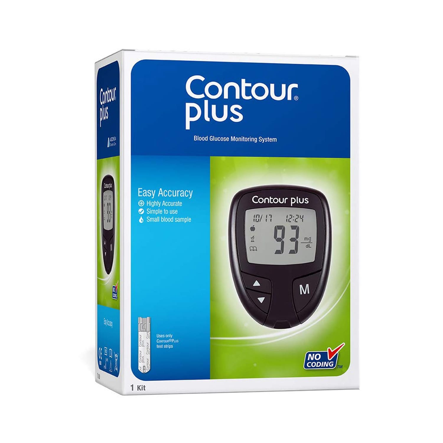 Contour Plus Glucometer with 25 Free Test Strips