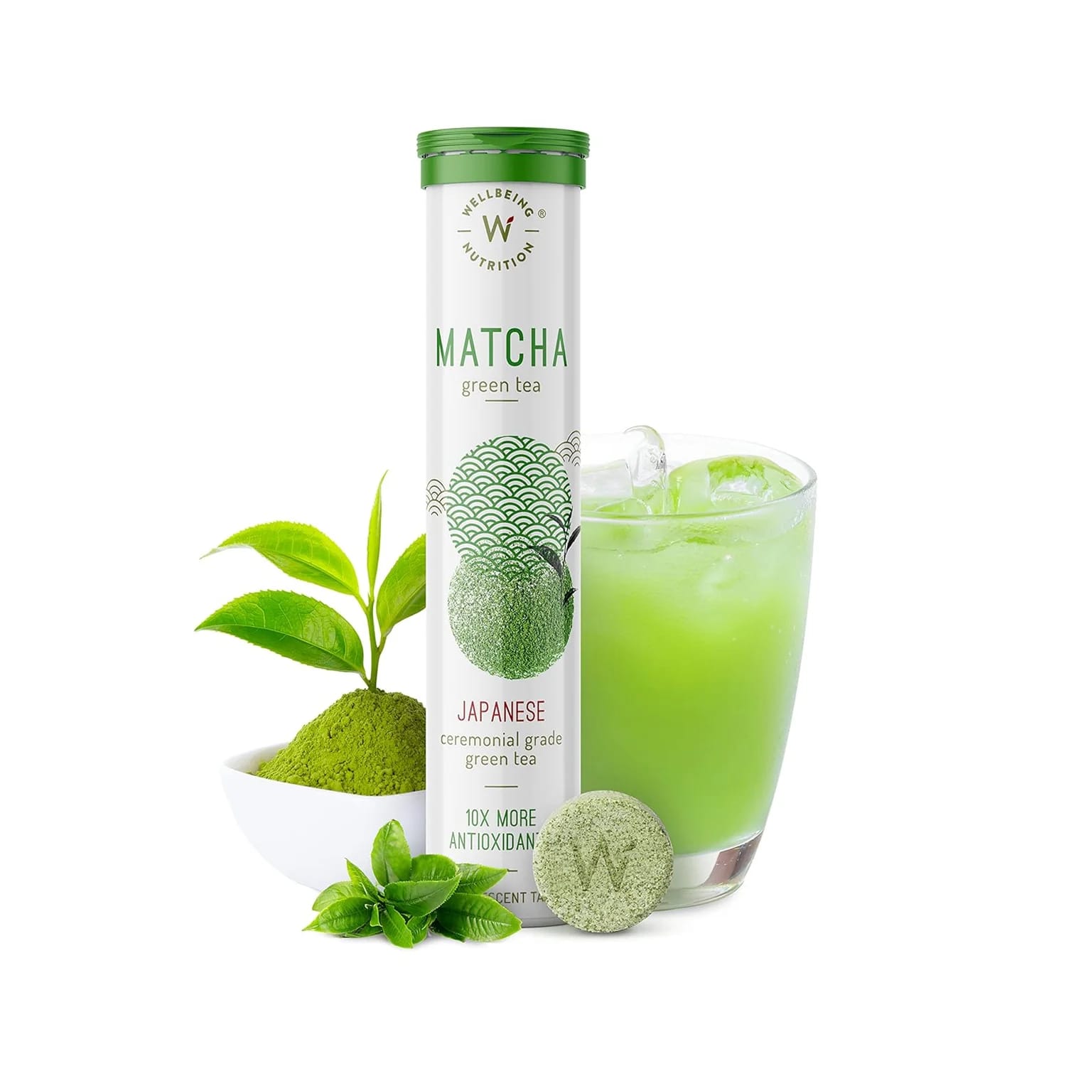 Wellbeing Nutrition Japanese Ceremonial Matcha Green Tea (20 Tablets)