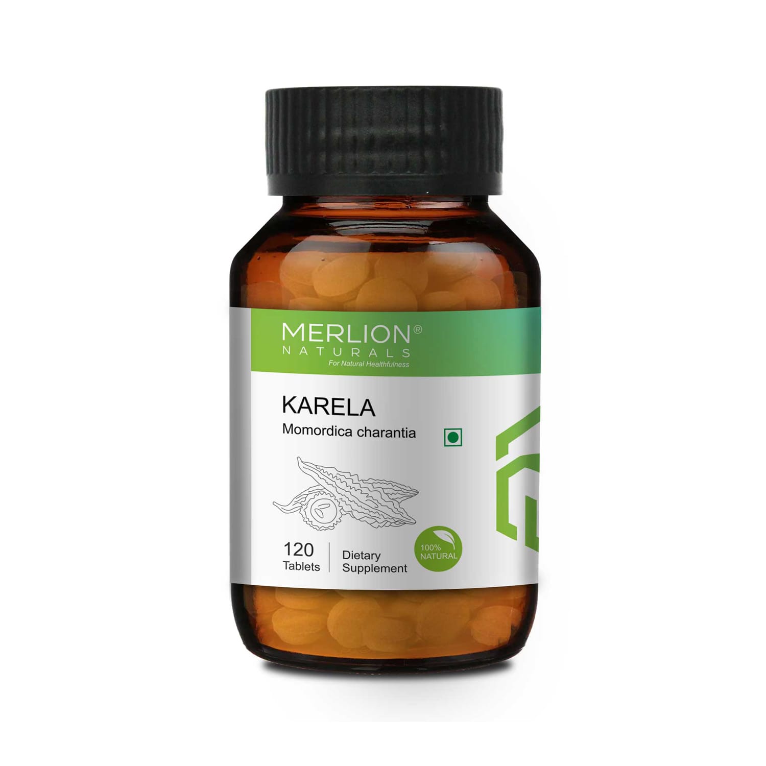 Merlion Naturals Karela Tablets (Bitter Melon) 500mg x 120 Tablets