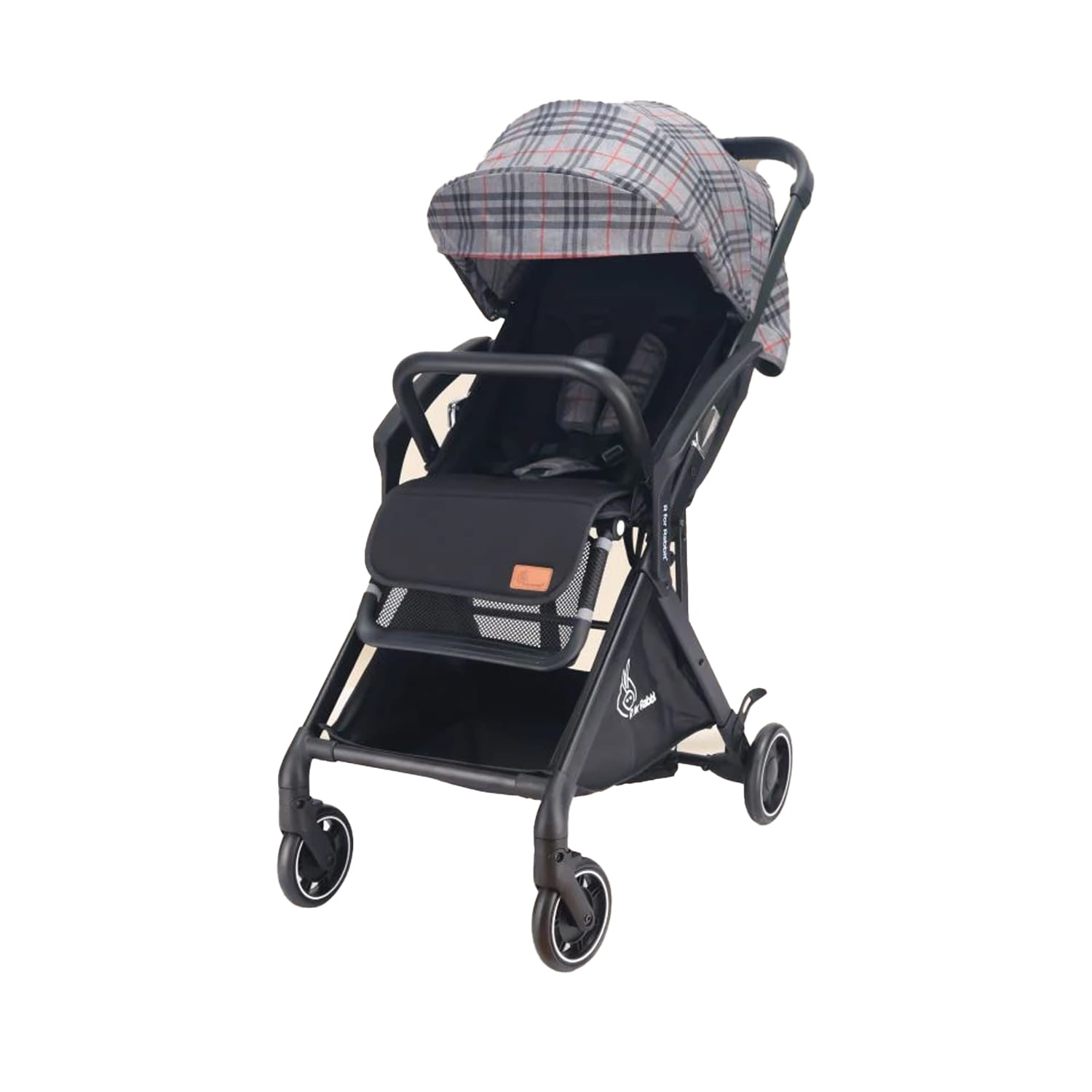 R for Rabbit Street Smart Aero Stroller for Kids from 0-3 Years (Grey Stripes)