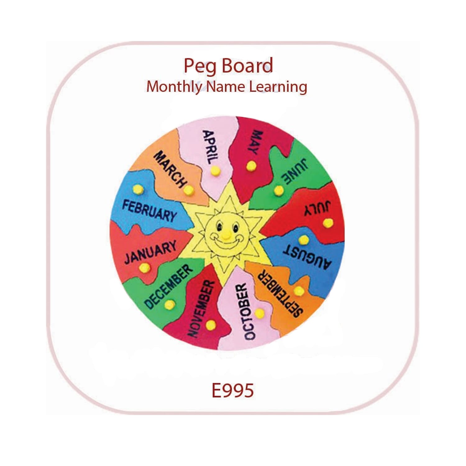 Divine Peg Board Monthly Name Learning (E995)