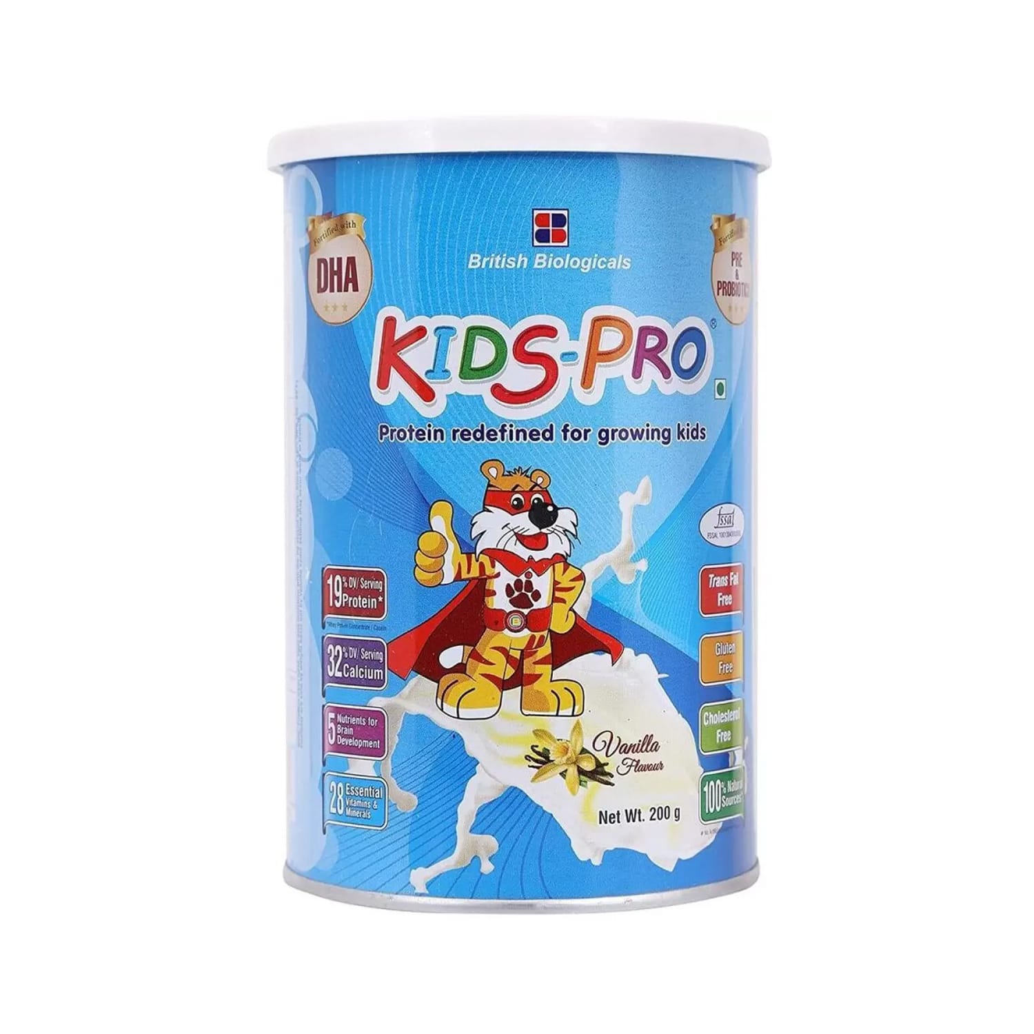 British Biological Kids-Pro Vanilla Flavoured Powder 200gm