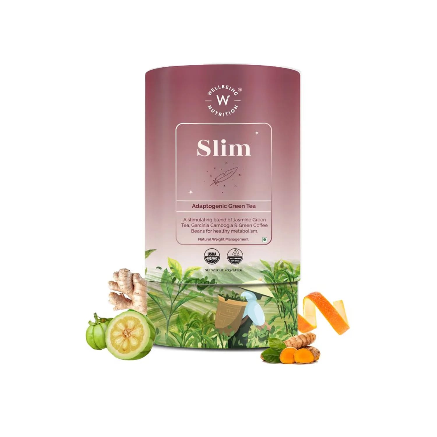 Wellbeing Nutrition Slim Adaptogenic Green Tea (20 Tea Bags)