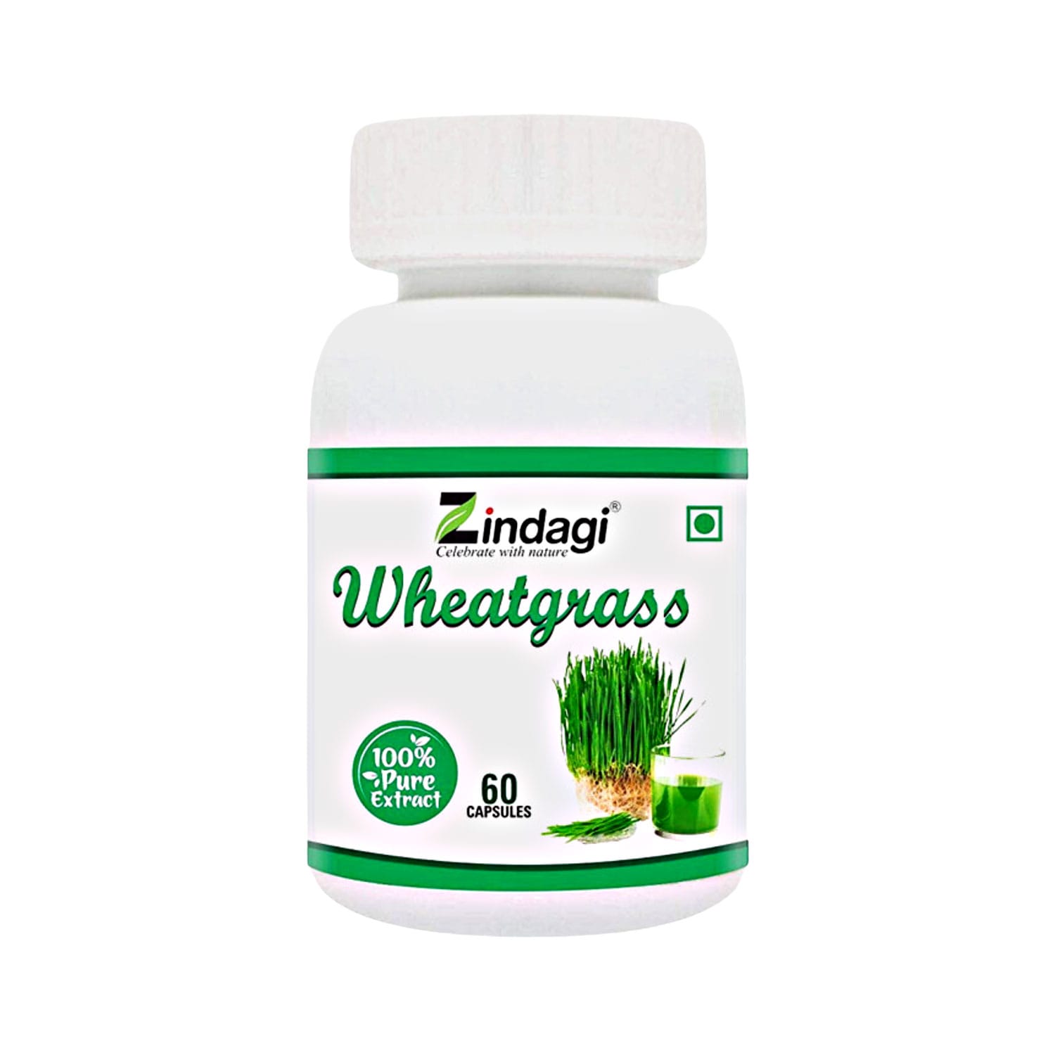 Zindagi Wheat Grass Capsules 100% Pure Wheat Grass Extract Capsules 60