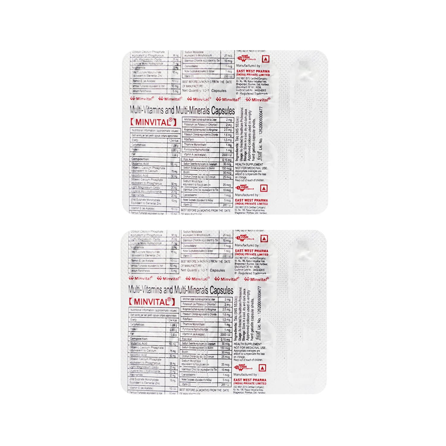 Minvital Capsule 10 Tablets - Pack of 2