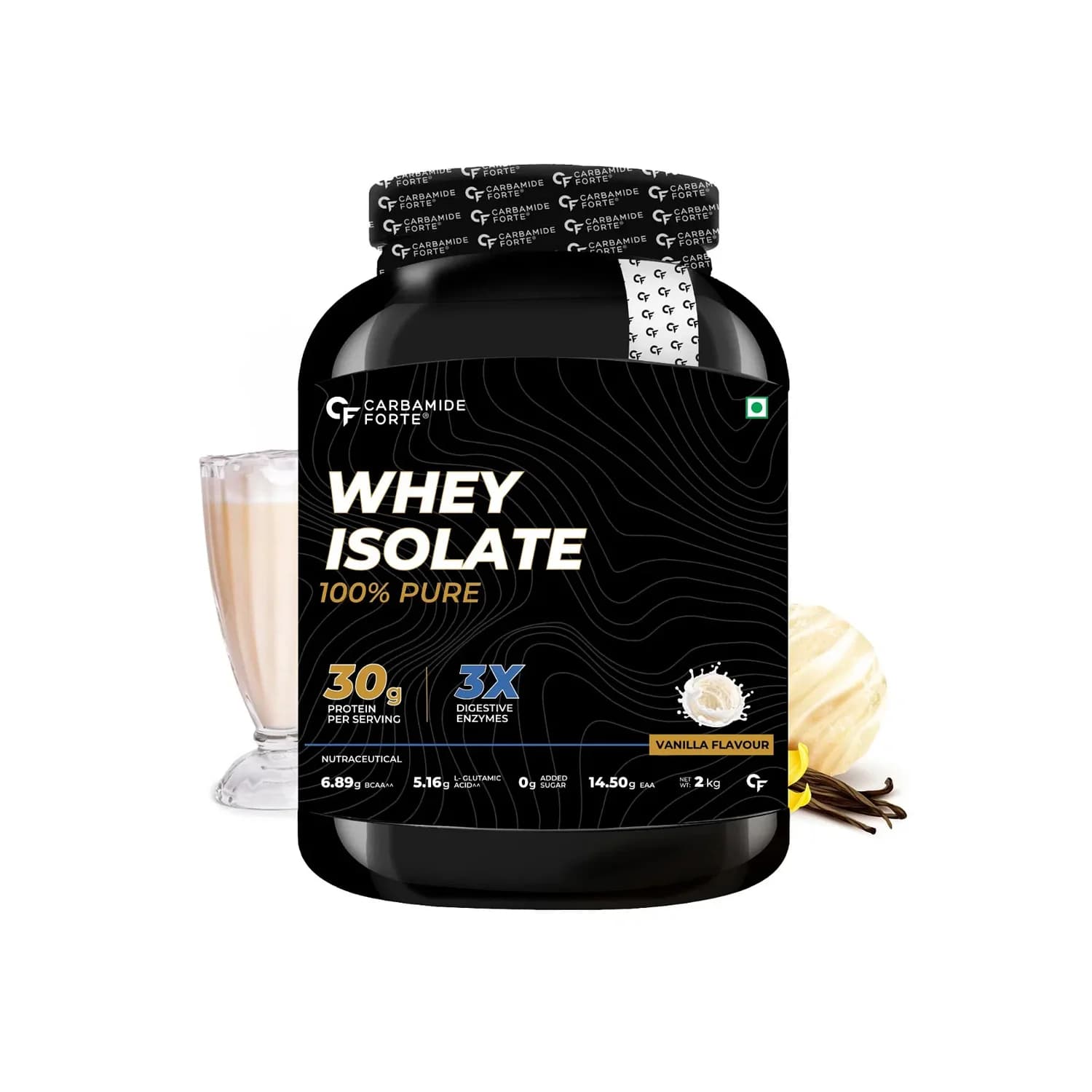 Carbamide Forte Whey Isolate Protein Powder Vanilla Flavour (2Kg)