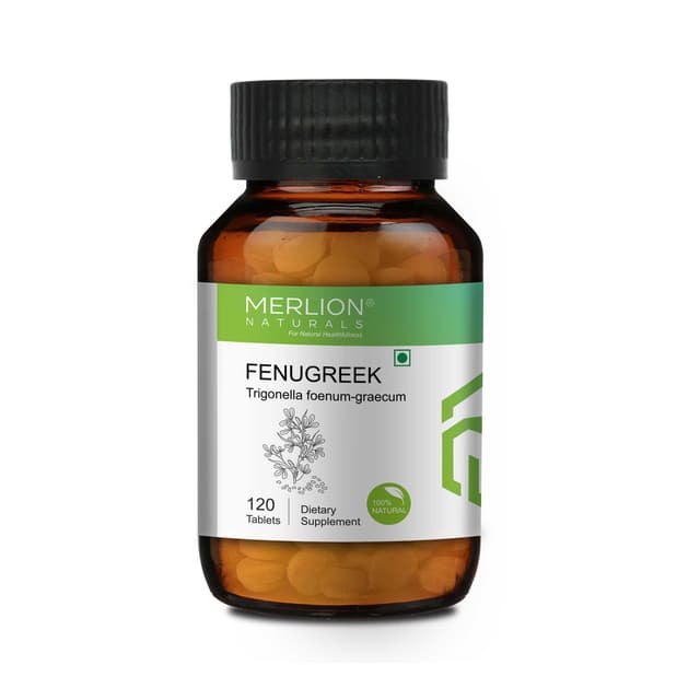 Merlion Naturals Fenugreek Tablets (Trigonella foenum-graecum) 500mg x 120 Tablets