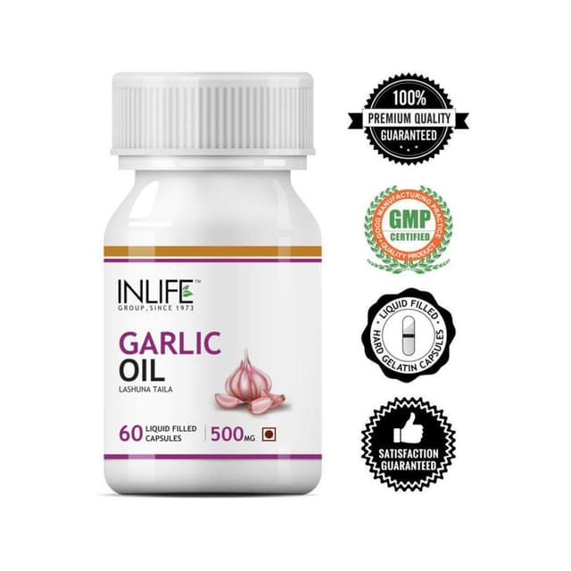 INLIFE Garlic Oil Capsule , 500mg 60 Capsules