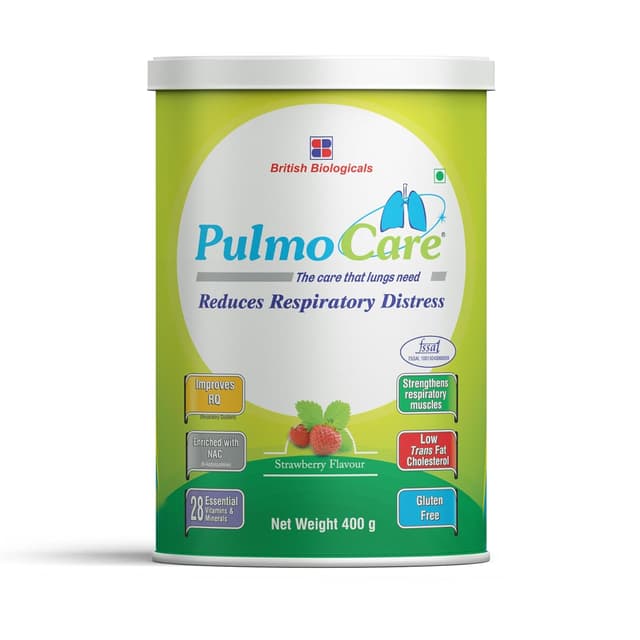 British Biologicals Pulmocare Strawberry Flavoured Powder 400g