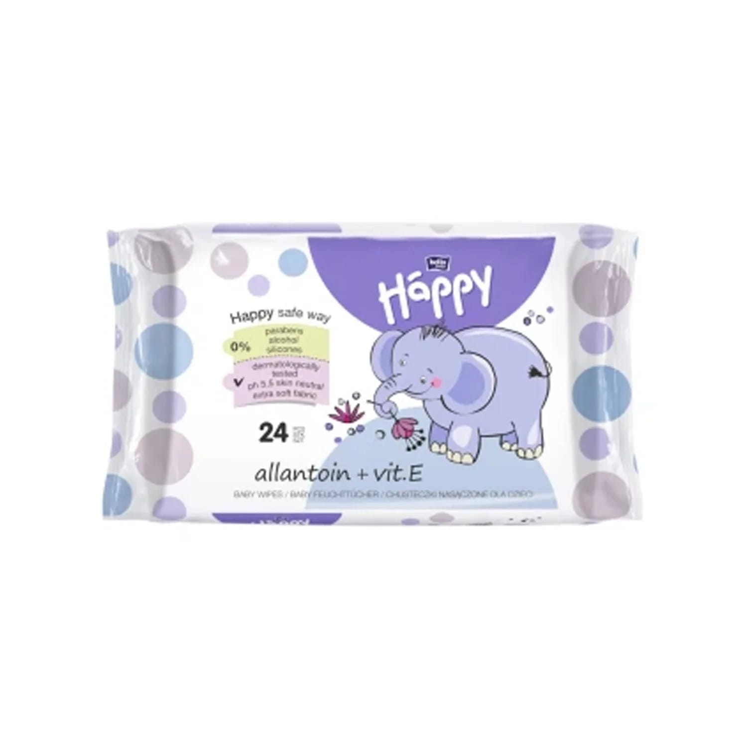 Bella Baby Happy Wet Wipes with Allantoin and Vitamin-E (24 Pieces)