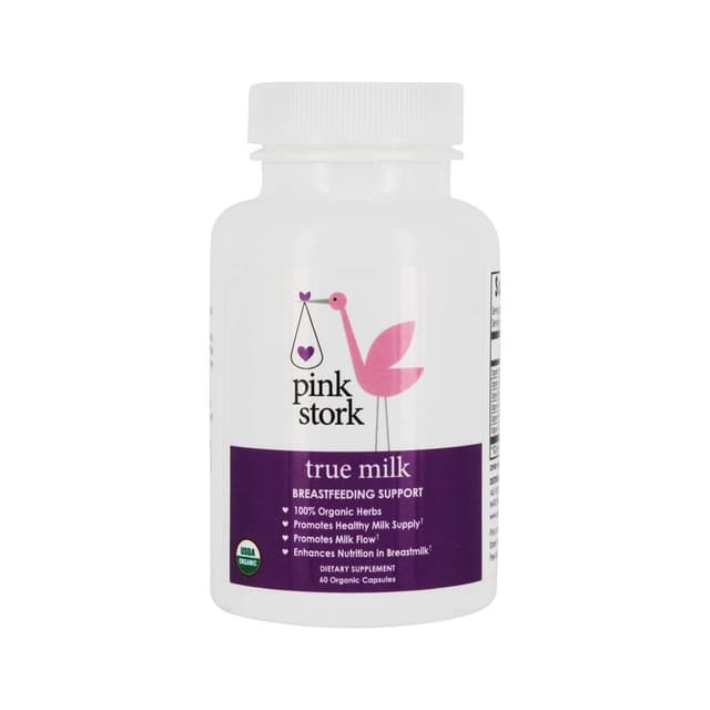 Pink Stork True Milk Breastfeeding Support - 60 Vegetarian Capsules