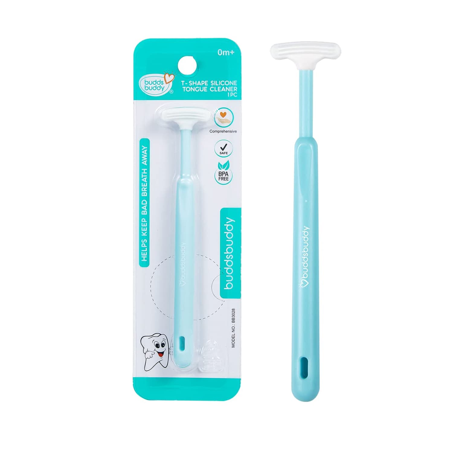 Budds Buddy T Shape Silicone Tongue Cleaner for Kids