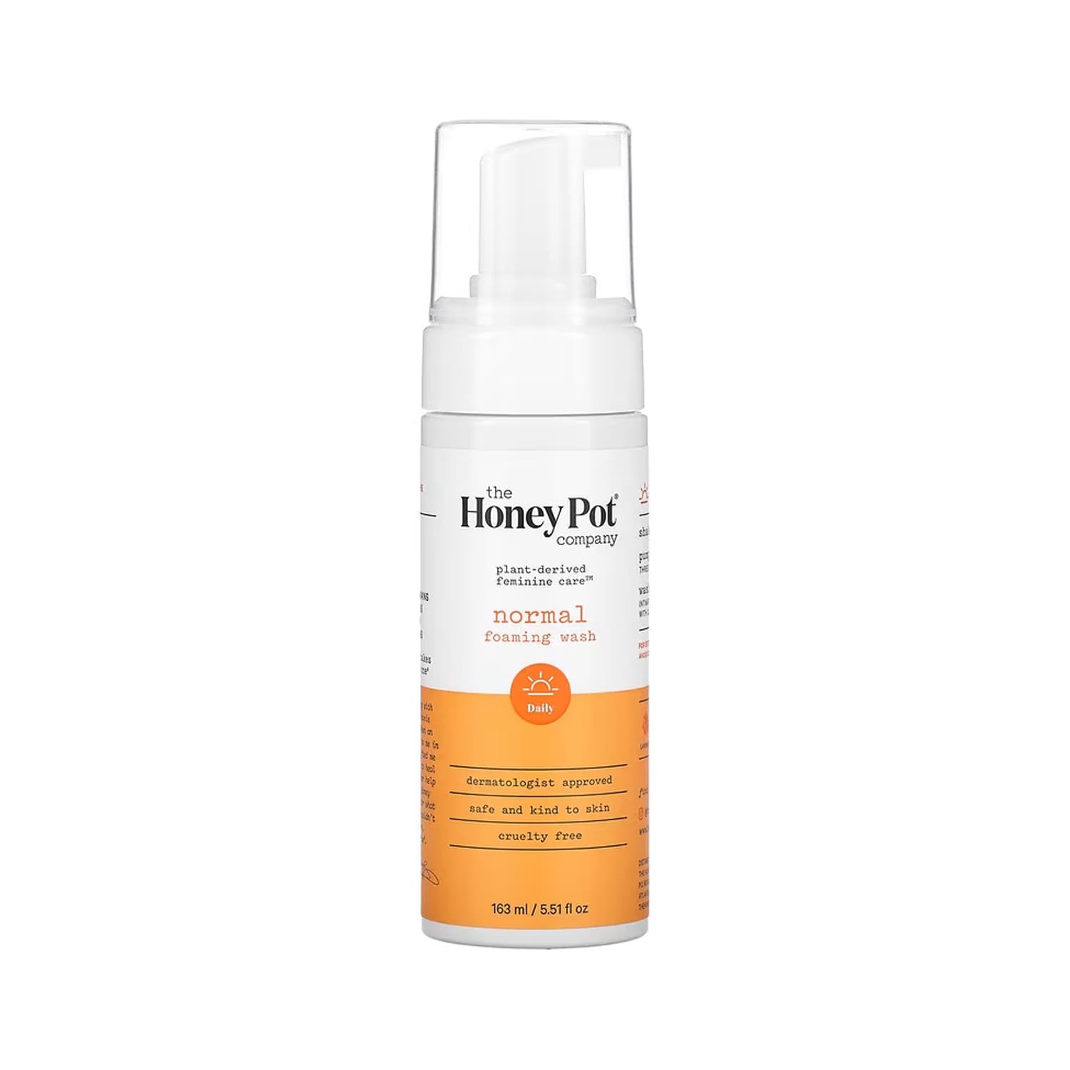 The honey pot company plant derived feminine care normal foaming wash