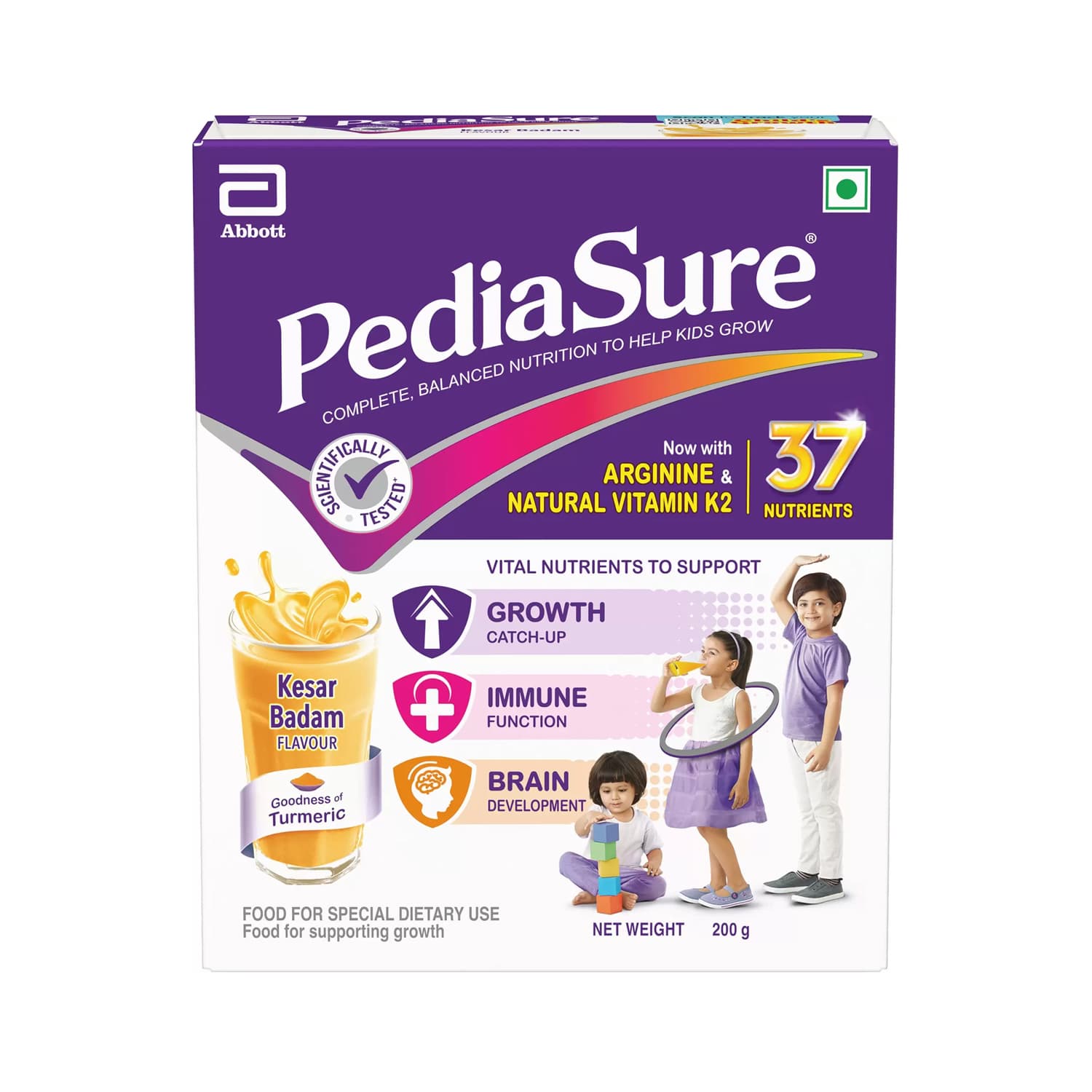 Pediasure Complete Balanced Nutrition Drink 200g Kesar Badam Flavored