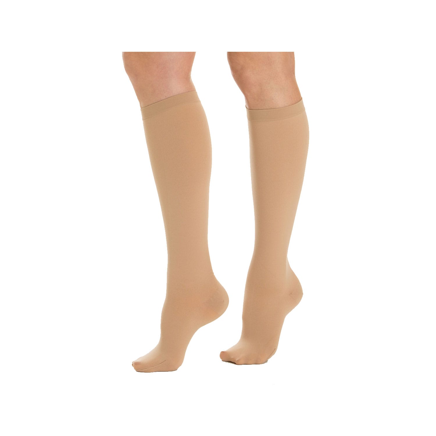 Relaxsan M2451A Knee High Cotton Stockings Open Toe Ccl II 23-32mmHg Beige Colour (Primum Cotton) - XL