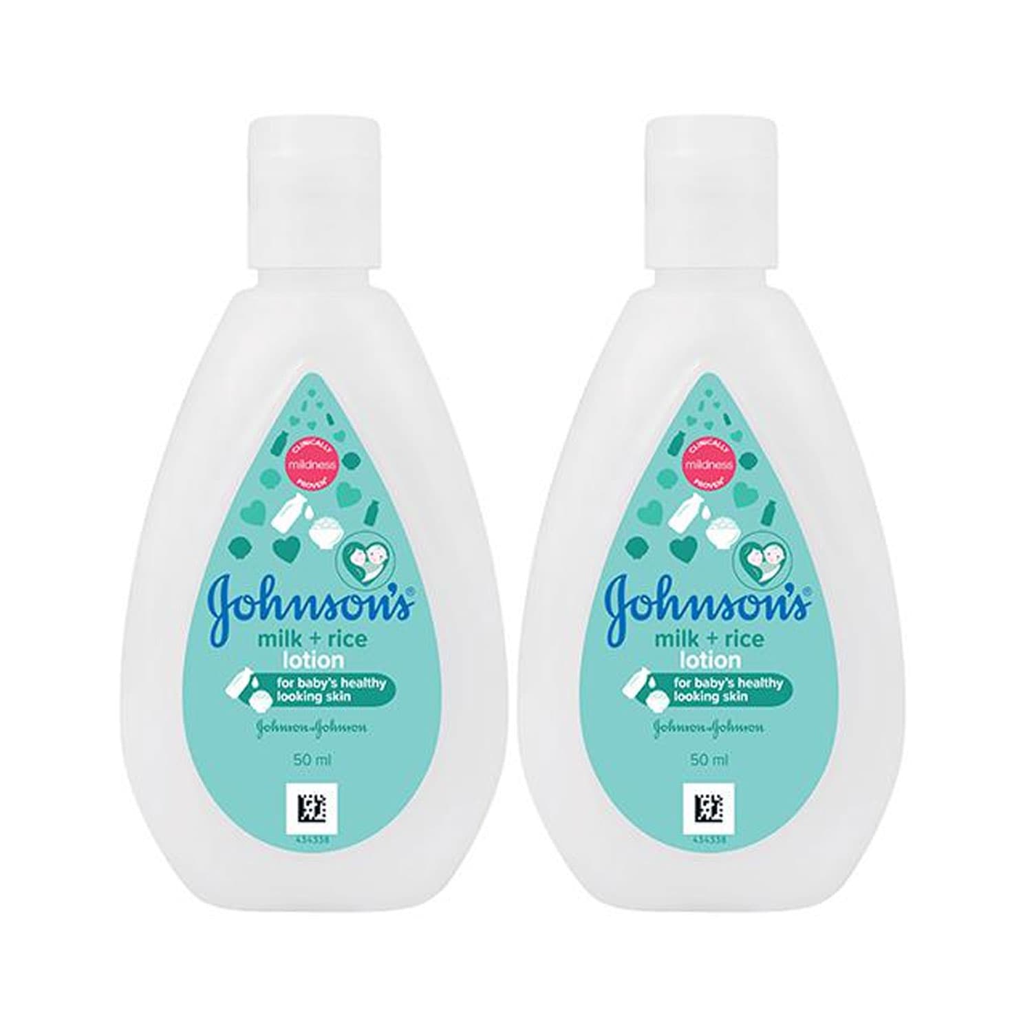 Johnson’s Milk and Rice Lotion 50ml - (Pack of 2)