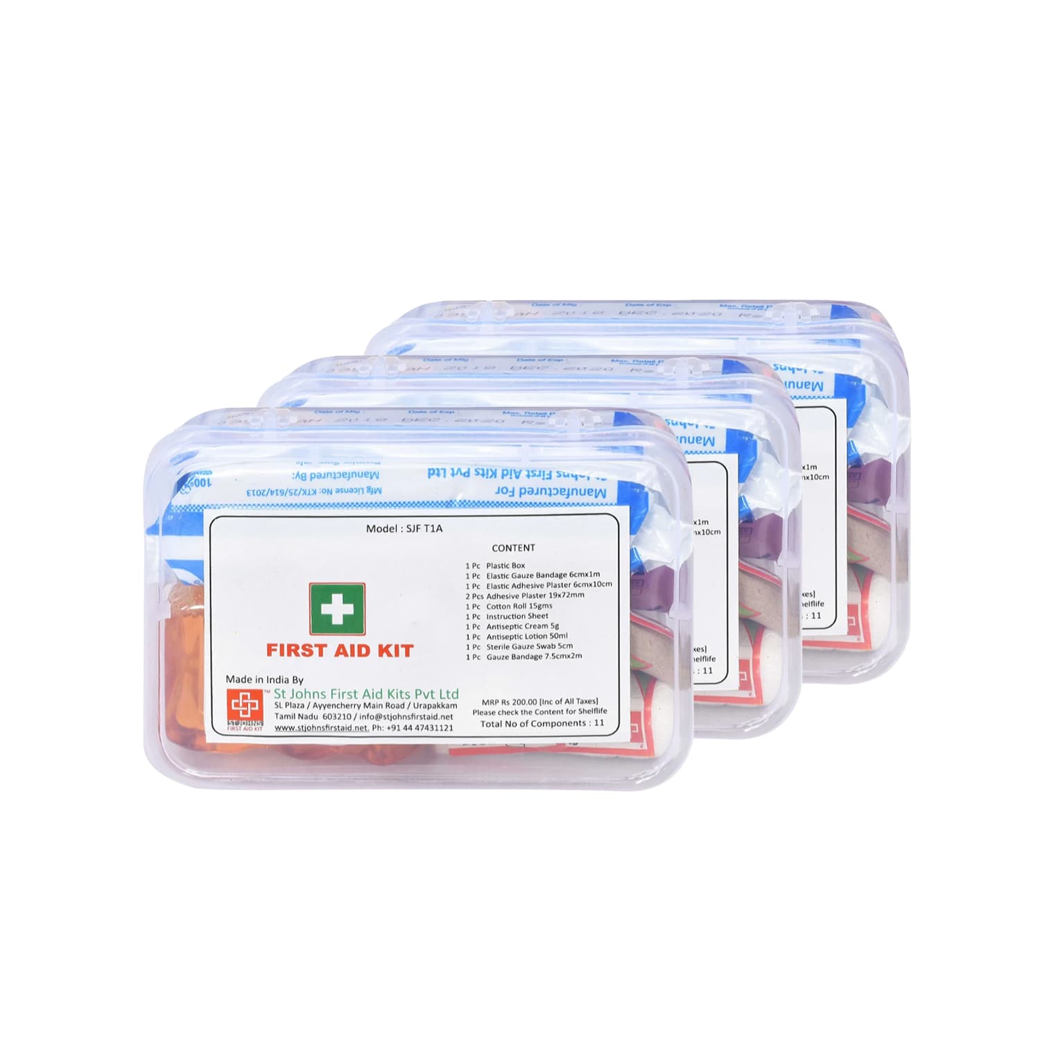 St. John's SJF T1A (Suitable for E-Rickshaw & Small Vehicle) - Minimax (Pack of 3)