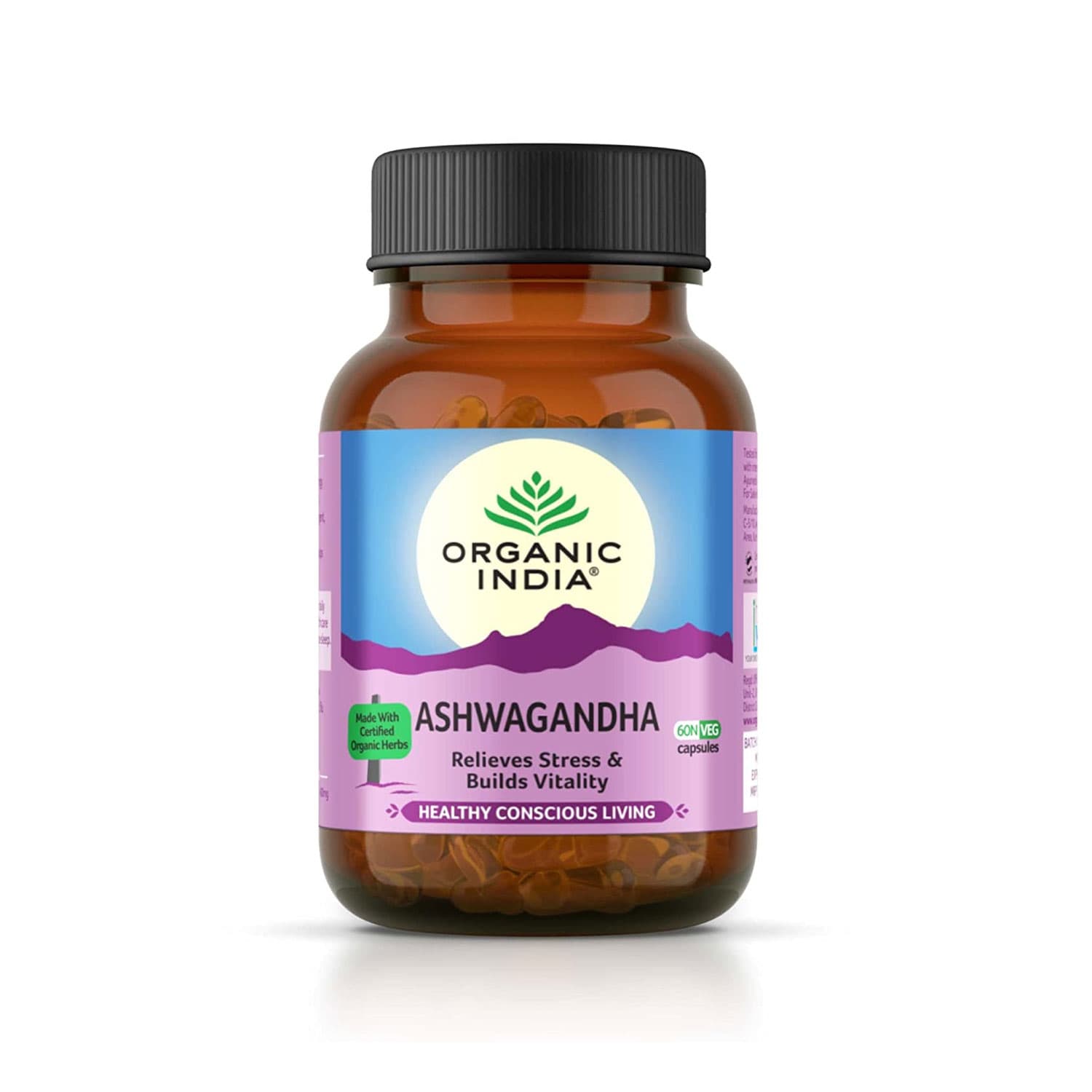 Organic India Ashwagandha 60 Veg Capsules