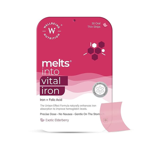 Wellbeing Nutrition Melts into Vital Iron- 30 Strips
