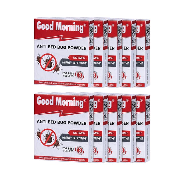 Good Morning Anti Bed Bug Repellent Powder 15gm (Pack of 10)