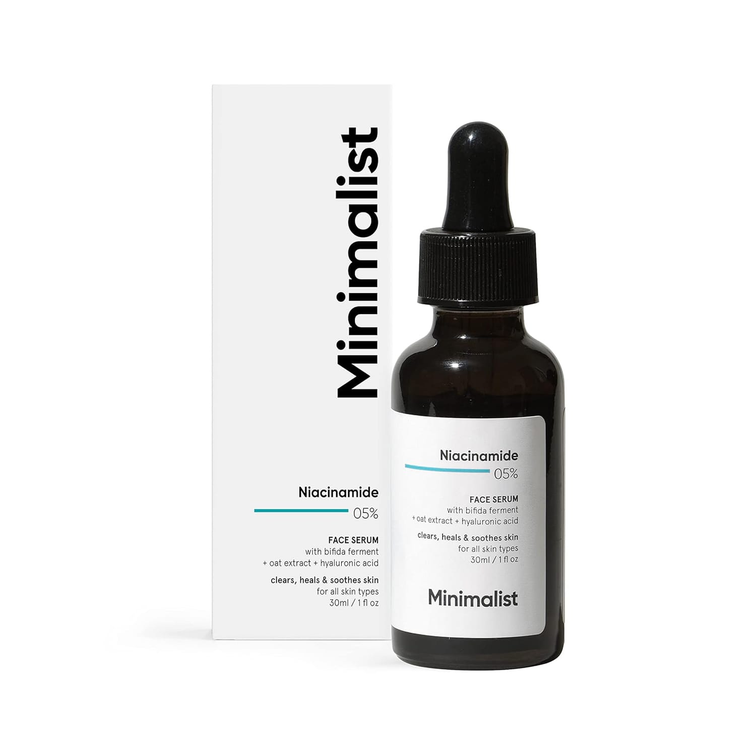 Minimalist 5% Niacinamide Faceserum For Glowing & Clear Skin with1% Hyaluronic Acid (30ml)