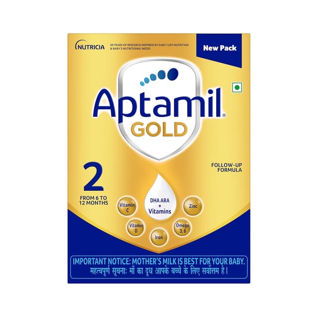 Aptamil Gold 2 Follow-Up Infant Formula Powder – Stage 2, 400g Bag-In-Box | For Babies 6–12 Months