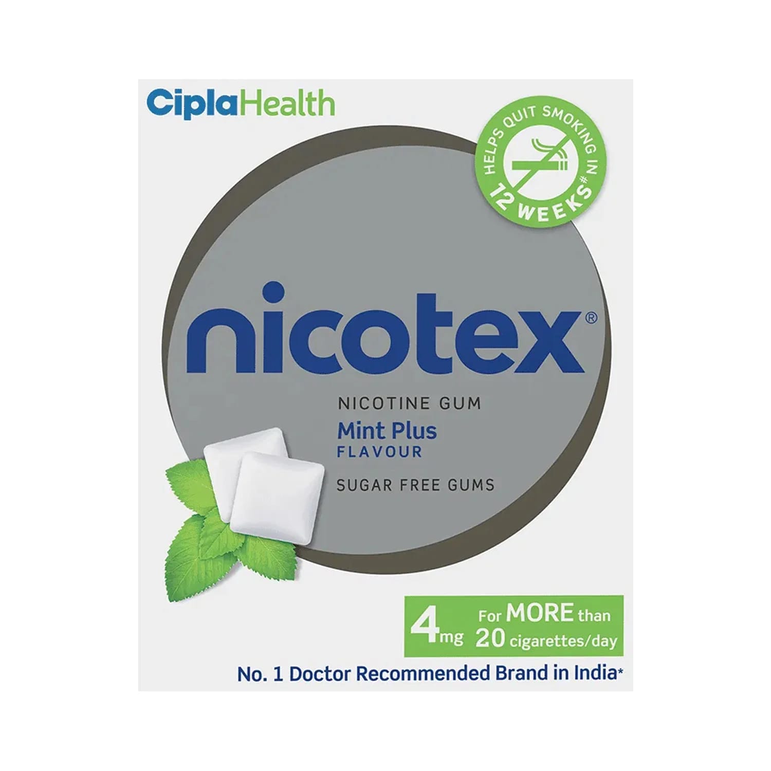 Nicotex 4mg Freshmint Flavor Sugar Free (Pack size: 9 units)