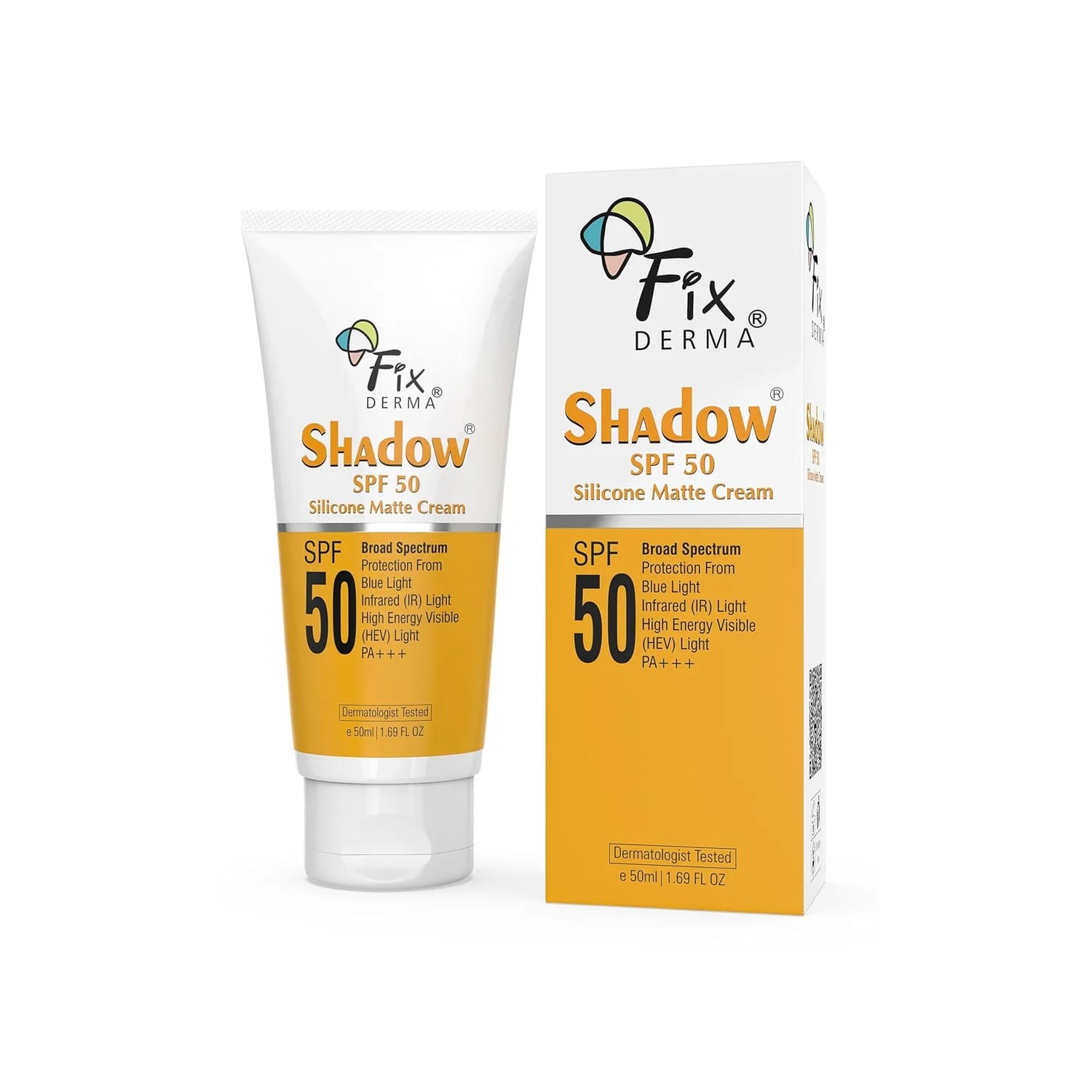 FixDERMA Shadow Sunscreen for Oily Skin SPF 50 Silicone Matte Cream 50ml